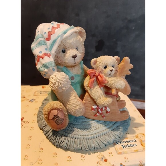 Cherished Teddies Enesco Hillman Hans with Rocking Horse Figure #912956  in Box - Picture 2 of 6
